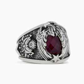 Kartal Ay Yıldız Tuğra Yüzük