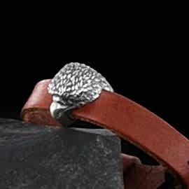 Kartal Kafası Özel Üretim Erkek Deri Bileklik