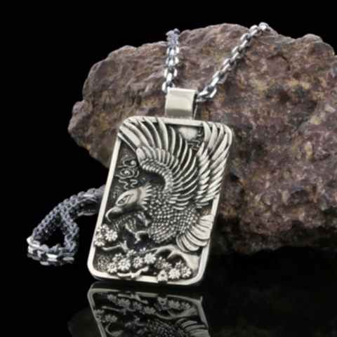 Kartal Kolye Gümüş Erkek 925 Ayar