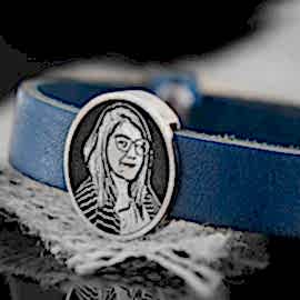 Kişiye Özel Üretim Oval Fotoğraflı Bileklik