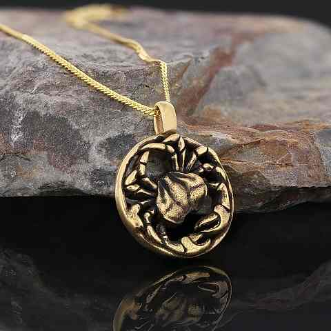 Kişiye Özel Tasarım Yengeç Burcu Kolye