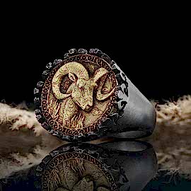 Koç Burcu 925 Ayar Gümüş Yüzük