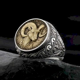 Koç Burcu Gümüş Yüzük