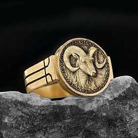 Koç Burcu Yüzük Gümüş 925 Ayar