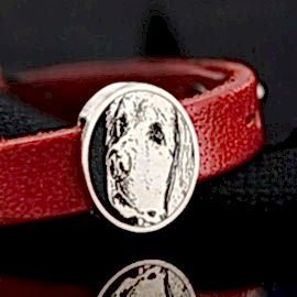 Köpek Silüetli Özel Tasarım Fotoraflı Bileklik