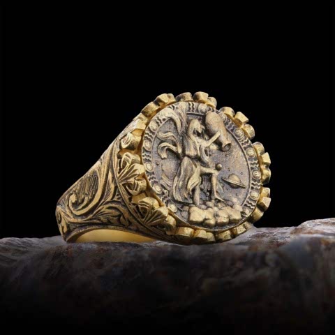 Kova Burcu Yüzük, 925 Ayar Gümüş Kova Burç Yüzük