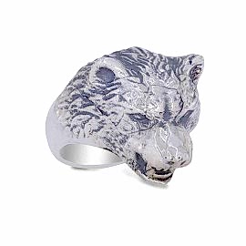 Kurt Başlı Yüzük Gümüş Özel Tasarım