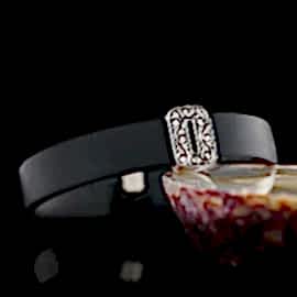 Motif 925 Ayar Gümüş O Harfi Deri Bileklik