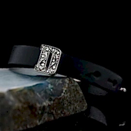 Motif Alfabe D Harf 925 Ayar Gümüş Bileklik