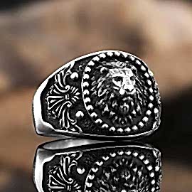 Motifli Aslan Yüzük