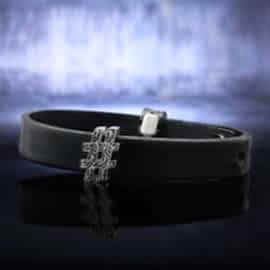 Motifli Gümüş # İşaret Bileklik