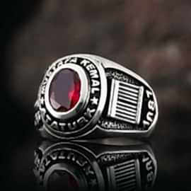 Mustafa K. Atatürk Siluetli Anıtkabir Gümüş Yüzük