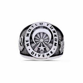 Ne Mutlu Türküm Diyene Yüzüğü Osmanlı Tugralı