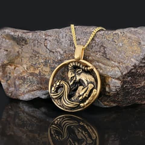 Oğlak Burcu El Yapımı Özel Gümüş Kolye