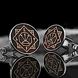 Oğuz Kağan Mührü Gümüş Erkek Kol Düğmesi