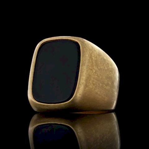 Oniks Gümüş Erkek Yüzüğü