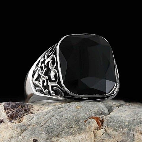 Oniks Taşlı Erkek Yüzüğü ile Farkınızı Gösterin, Sonsuz Şıklık ve Güç Özel Tasarım Oniks Taşlı Erkek Yüzük, Siyah Akik Yüzük