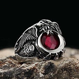 Osmanlı Armalı Göktürkçe Türk Yüzük