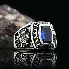 Osmanlı Devlet Armalı Tuğralı Gümüş Yüzük