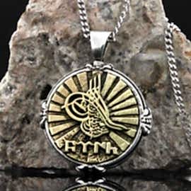 Osmanlı Tuğralı Göktürkçe Türk Kolye