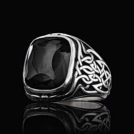 Özel Tasarım 925 Ayar Gümüş Motifli Erkek Yüzüğü