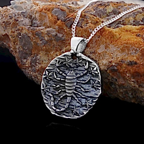 Özel Üretim Akrep Burcu Kolye Gümüş