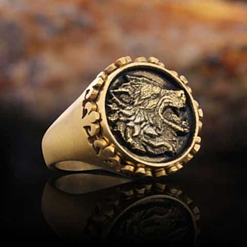 Özel Üretim Kurt Yüzük, 925 Ayar Gümüş Kurt Yüzük, Kurt Erkek Yüzük