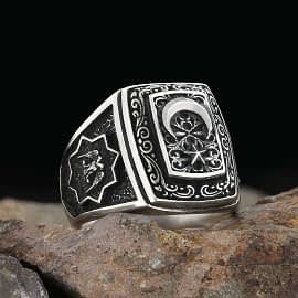 Selçuklu Kartal & Devlet Armalı Yüzük