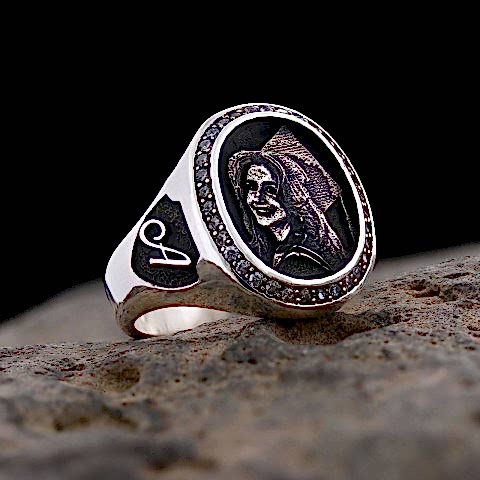 Taşlı 925 Ayar Gümüş Fotoğraflı Aile Yüzüğü