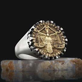 Terazi Burcu 925 Ayar Gümüş Yüzük