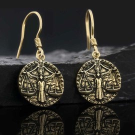 Terazi Burcu Küpe Gümüş 925 Ayar