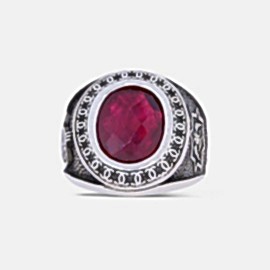 Tuğralı Osmanlı Yüzüğü Cift Basli Kartal