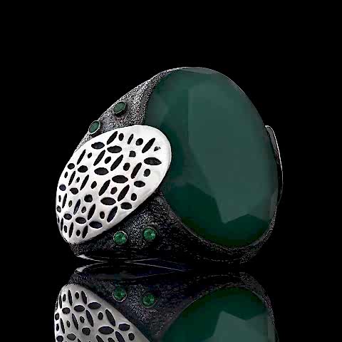 Tourmaline Taşlı Erkek Yüzük, Yüzük, Özel Tasarım Tourmaline Yüzük